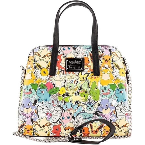 LOUNGEFLY POKEMON RAINBOW OMBRE CROSSBODY PURSE with STRAP - Picture 1 of 5